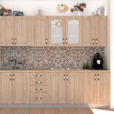 Bucatarie Zebra 2.6m MDF Sonoma - frezare mustata